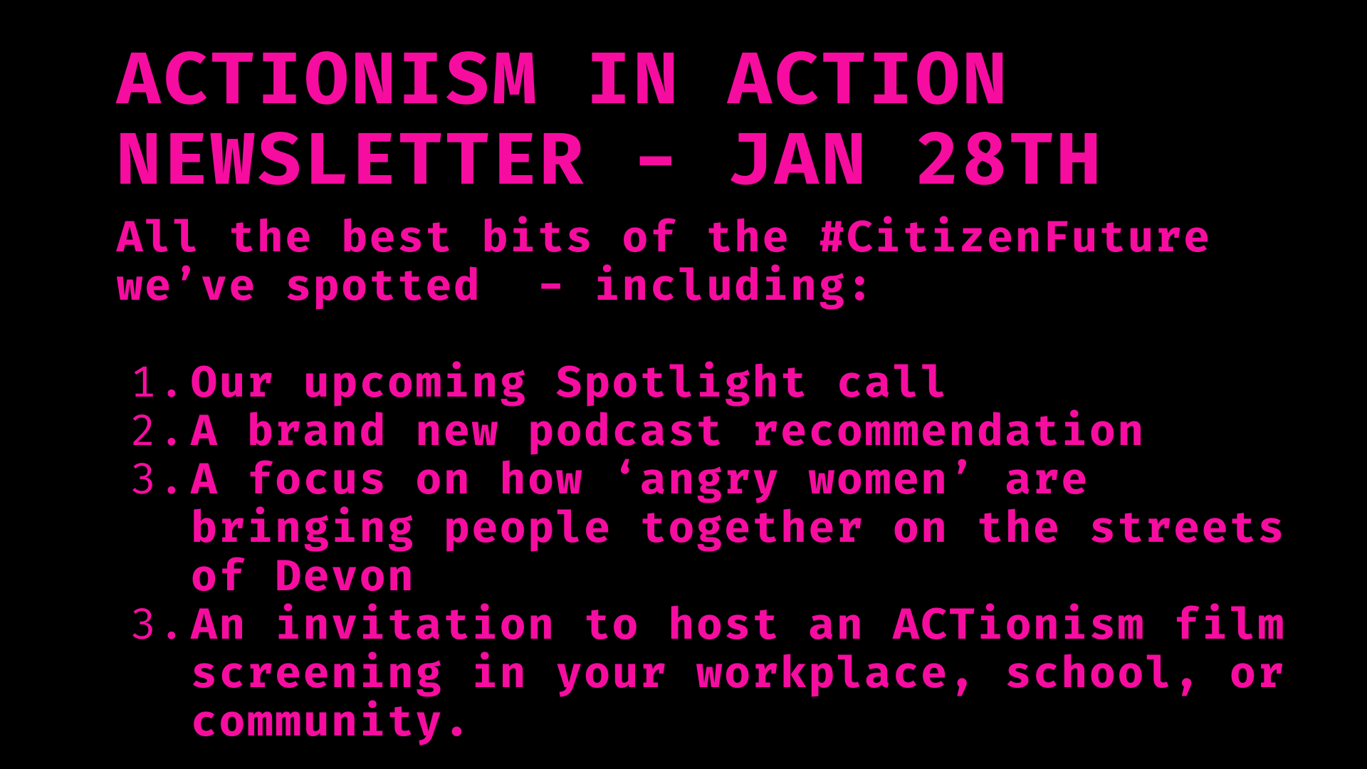 ACTionism in ACTion newsletter